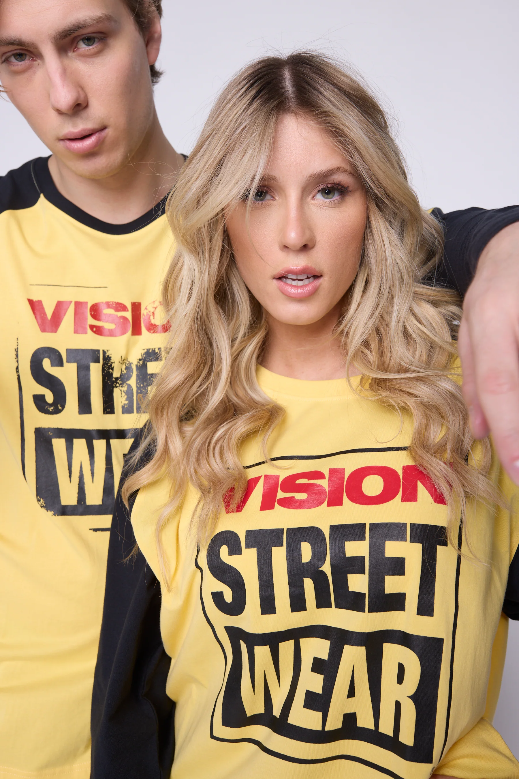 3/4 Raglan Sleeve Box Logo Print - Butter - Image 5