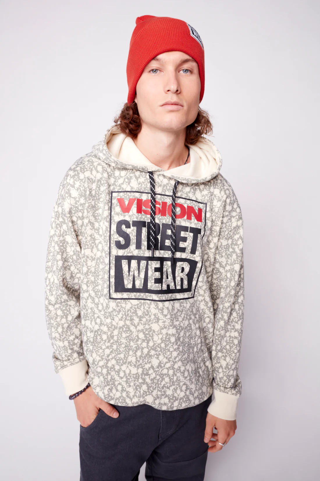 Aop Skull Logo Hoodie - Bone - Image 4