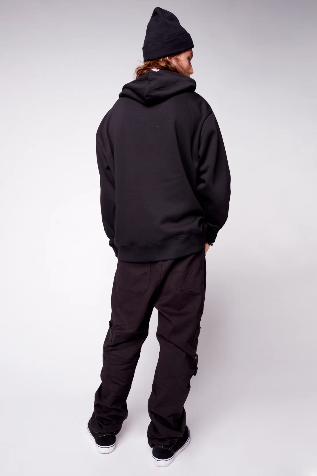 Front Embroided Logo Hoodie - Black - Image 6